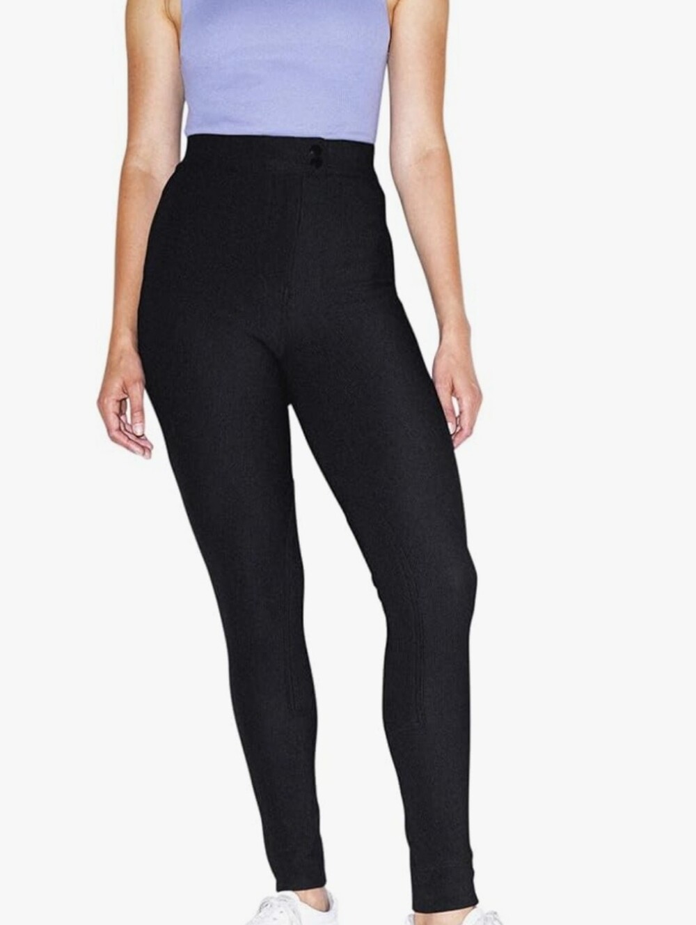 American Apparel Black High Waisted Riding Pant Sz Large